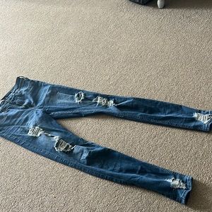 Hollister high rise jean legging advanced stretch distressed jeans